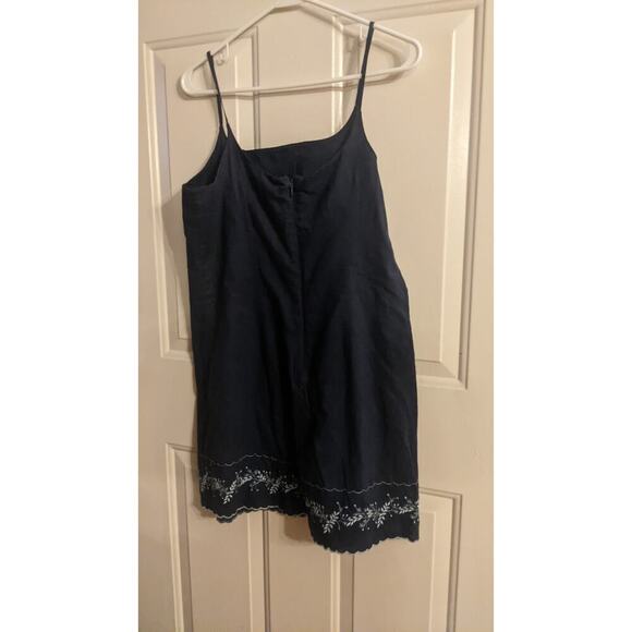 American Eagle Outfitters Vintage Tank Dress, Navy Blue, Size 10, Embroidered - Picture 5 of 9